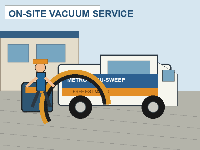 Metro Vacu-Sweep service truck and vacuum equipment